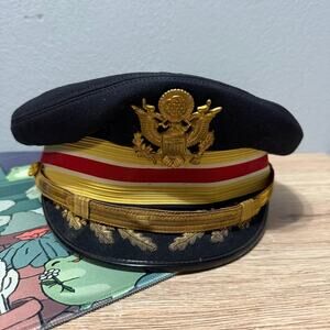 950s/60s Vintage : U.S. Army Officers "Wool" Cap by Bancroft with Oak Leaves